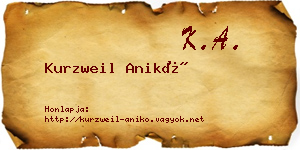 Kurzweil Anikó névjegykártya