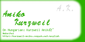 aniko kurzweil business card